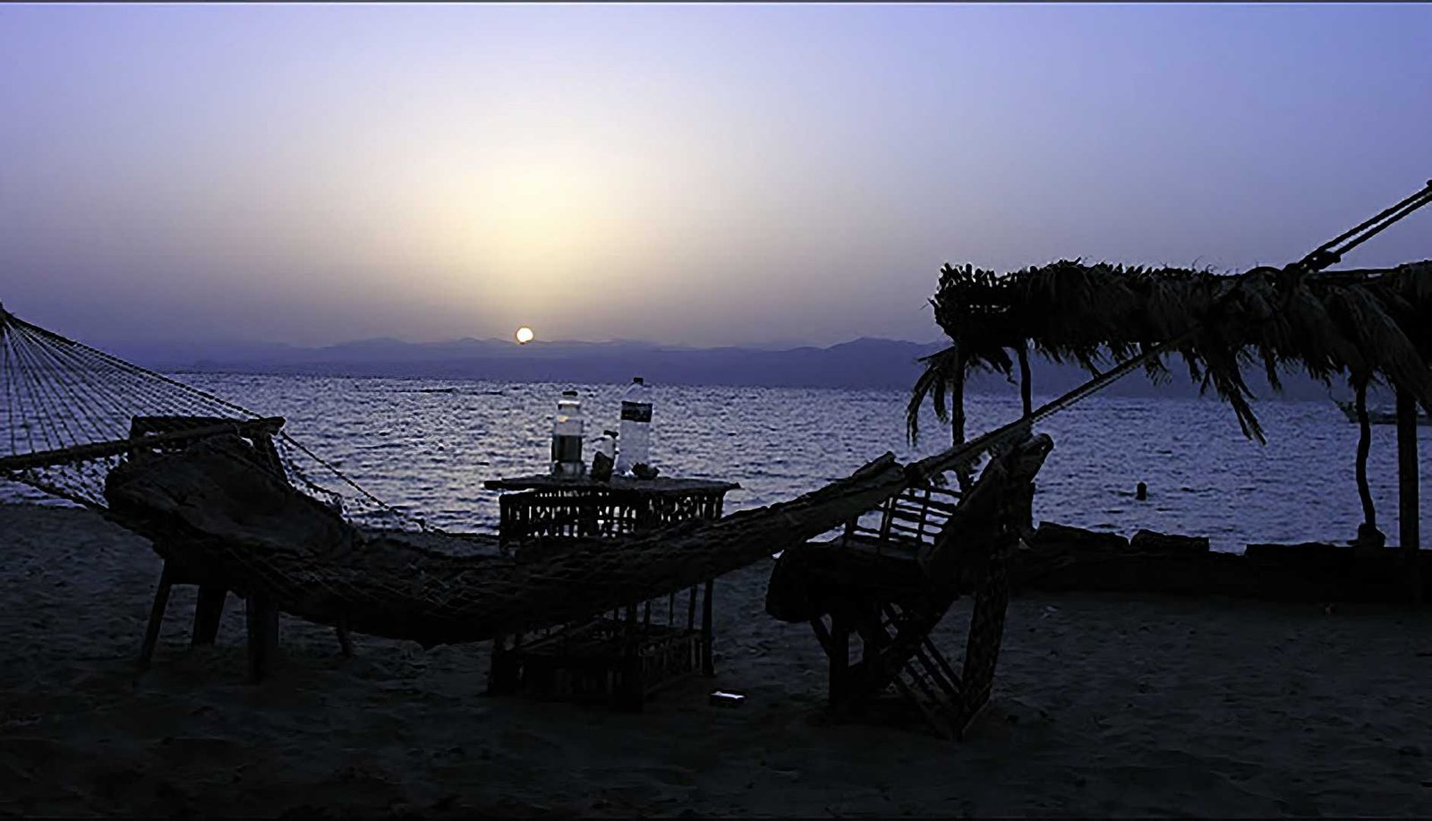 Slept on the beach in Egypt and watched sun rising from Saudi Arabia.